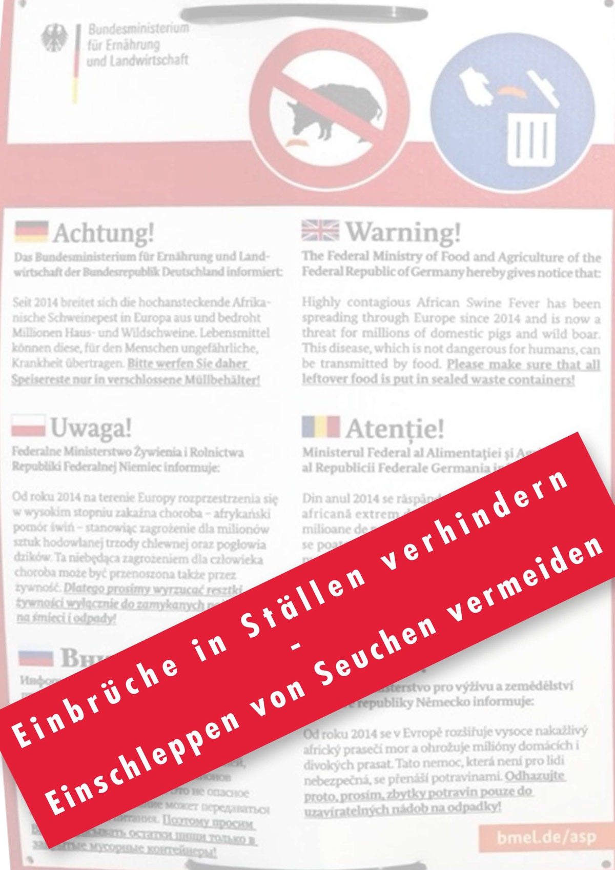 Einbrüche in Ställe verhindern - Einschleppen von Seuchen vermeiden!!!